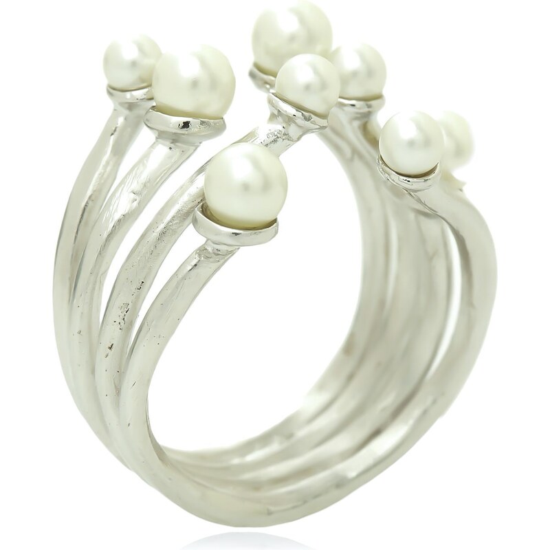 Muse Perles de Vénus - Ring aus silberfarbenem Metall