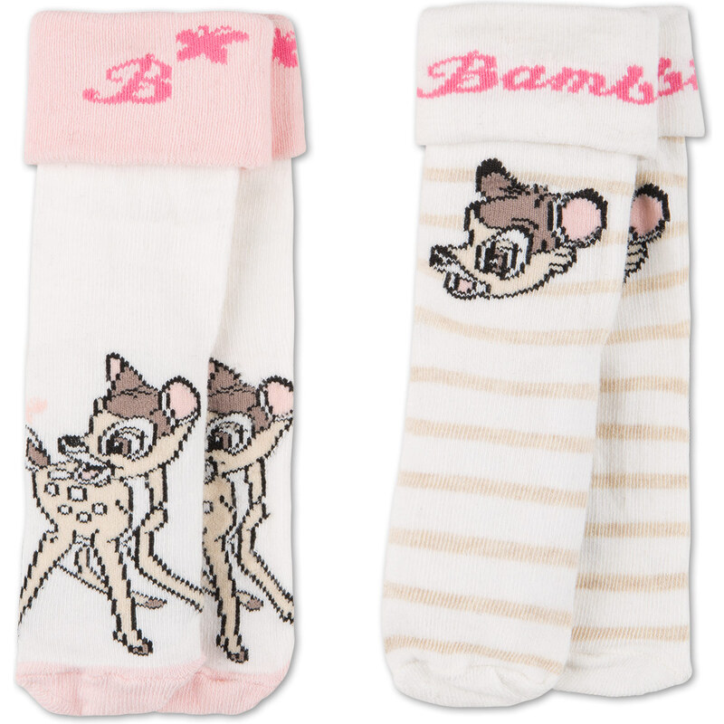 C&A Baby 2 Paar Bambi Baby-Socken in Weiss