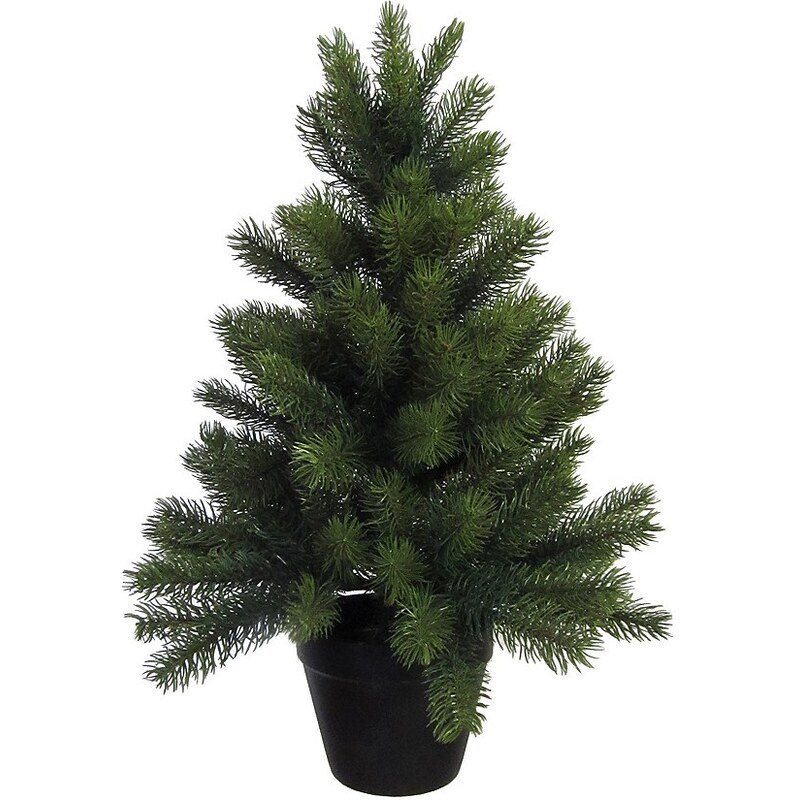 Premium Tannenbaum mit schwarzem Kunststoff-Topf