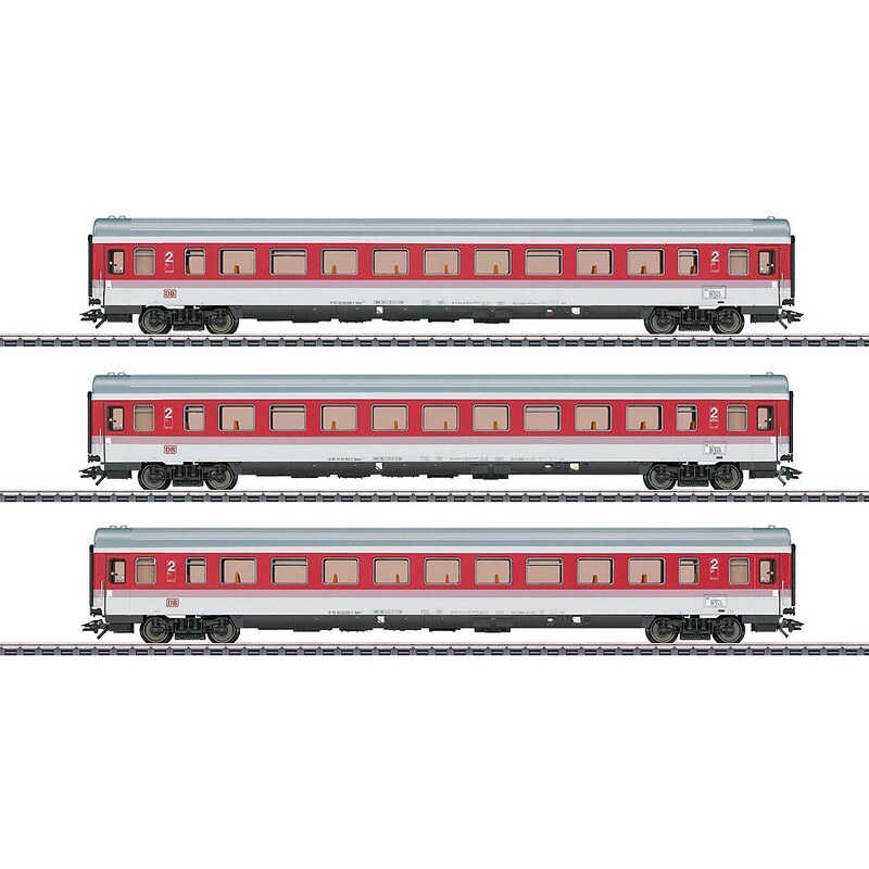 Märklin Personenwagen Set, Spur H0, Schnellzugwagen 2. Klasse, EC 9 Tiziano, Wechselstrom 43310