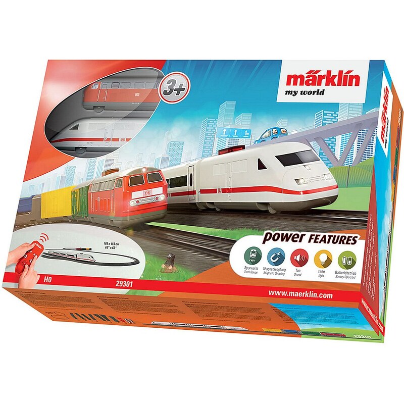 Märklin Spielzeugeisenbahn Premium Startpackung, Spur H0,»Märklin my world mit 2 Zügen - 29301«