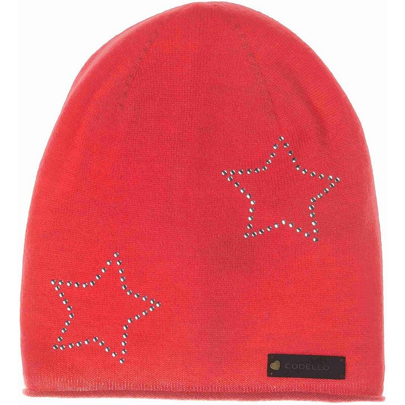 CODELLO Mütze mit Kaschmir & Stern-Motiv aus Strass