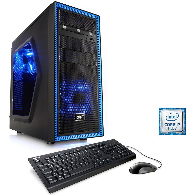 CSL Gaming PC Core i7-6700K GeForce GTX 1070 16 GB RAM SSD »Speed T7686 Windows 10 Home«