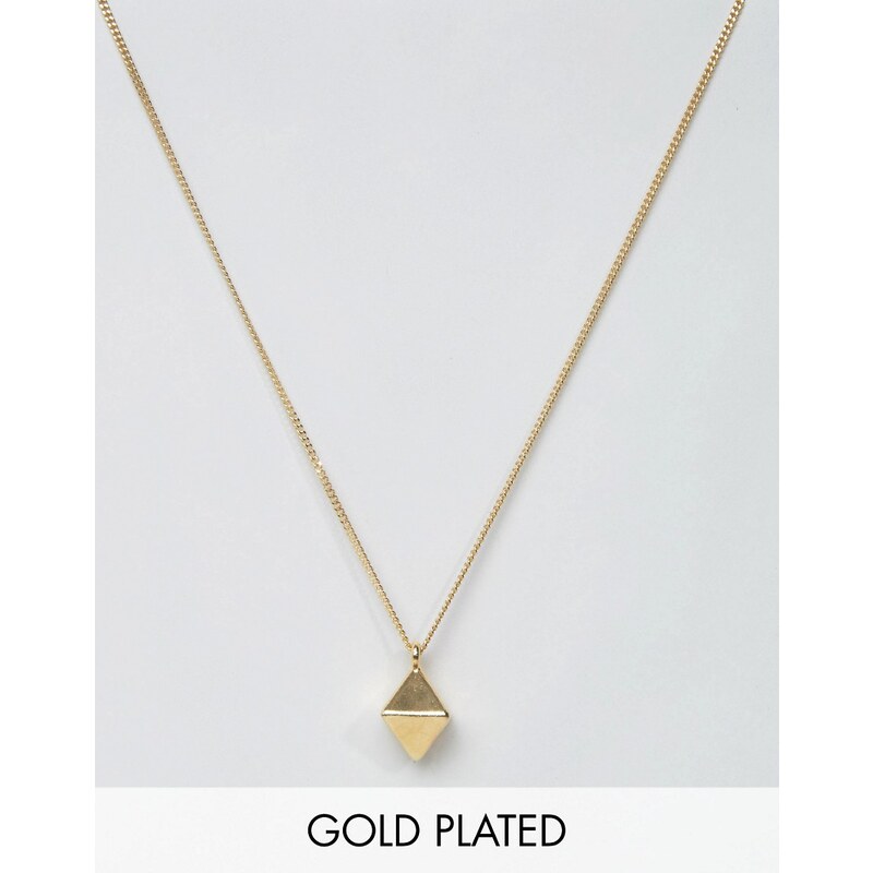 Love Bullets Lovebullets - Goldene Halskette mit diamantförmigem Anhänger - Gold