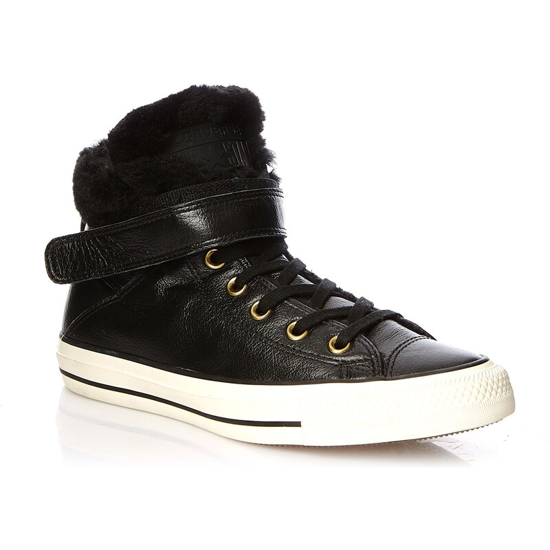Converse Ctas Brea Leather + Fur Hi - High Sneakers - schwarz