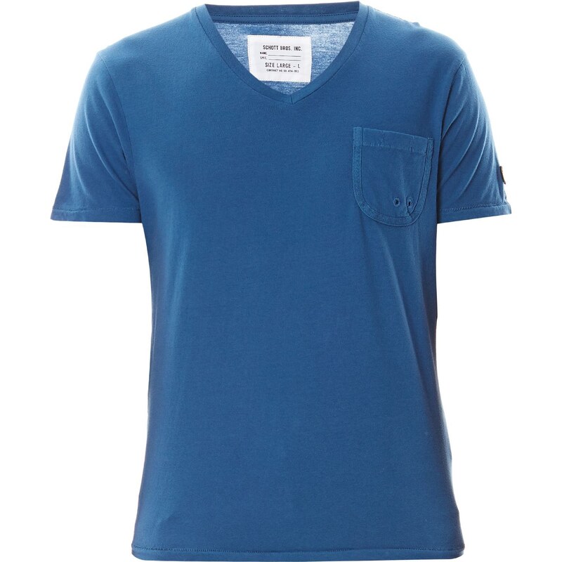 Schott T-Shirt - jeansblau