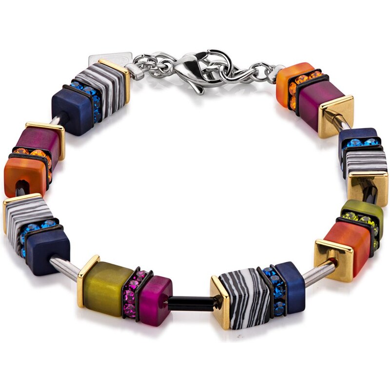 Coeur de Lion Damen-Armband Geo Cube Multicolor Autumn 4746/30-1538