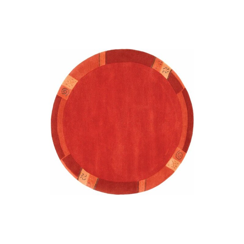 Teppich rund India handgeknüpft LUXOR LIVING rot 10 (Ø 200 cm),9 (Ø 150 cm)