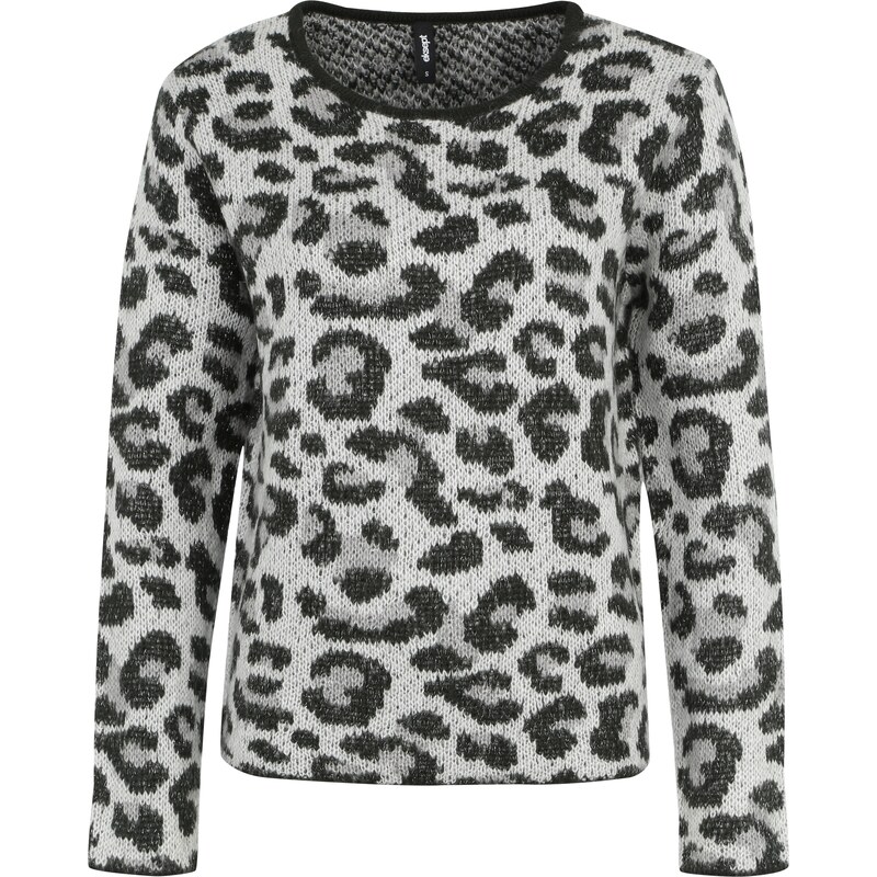 Eksept Lurex Pullover mit Leoparden Print
