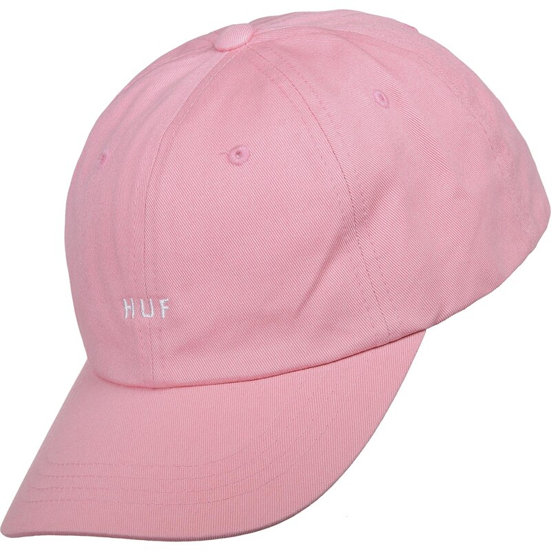 Huf Original Logo Curved Snapback pink