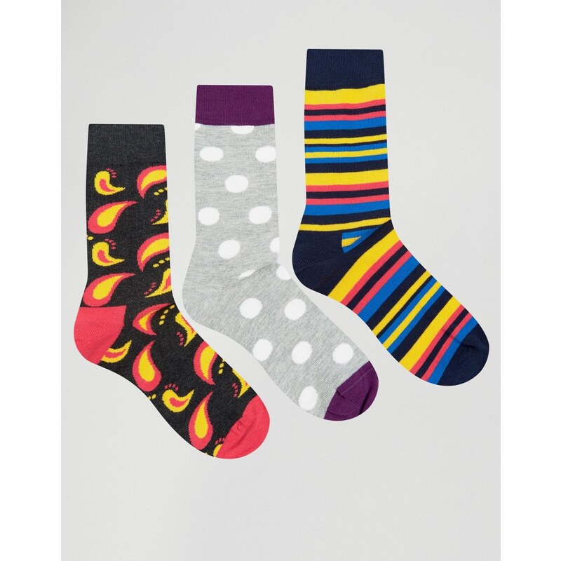 HS von Happy Socks, 3 Set - Mehrfarbig