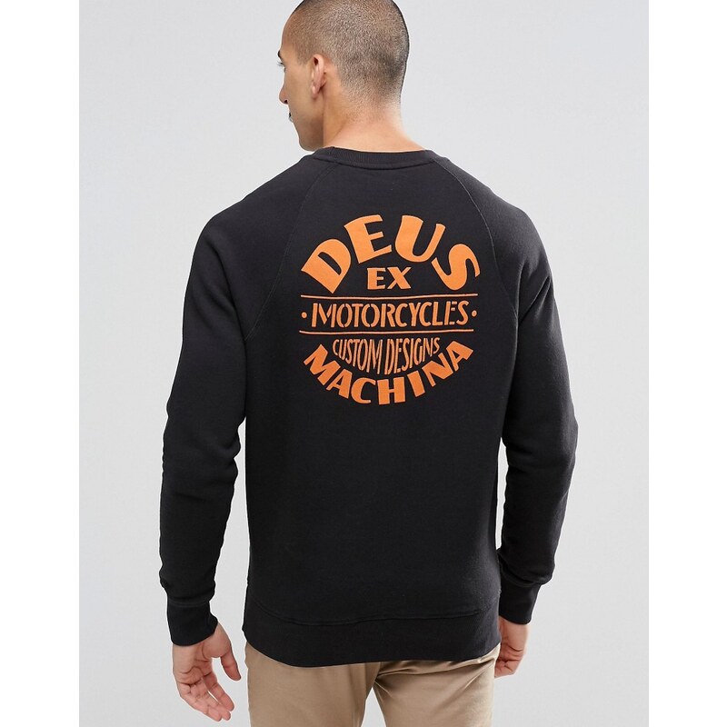 Deus Ex Machina - Sweatshirt mit Rücken-Print - Schwarz