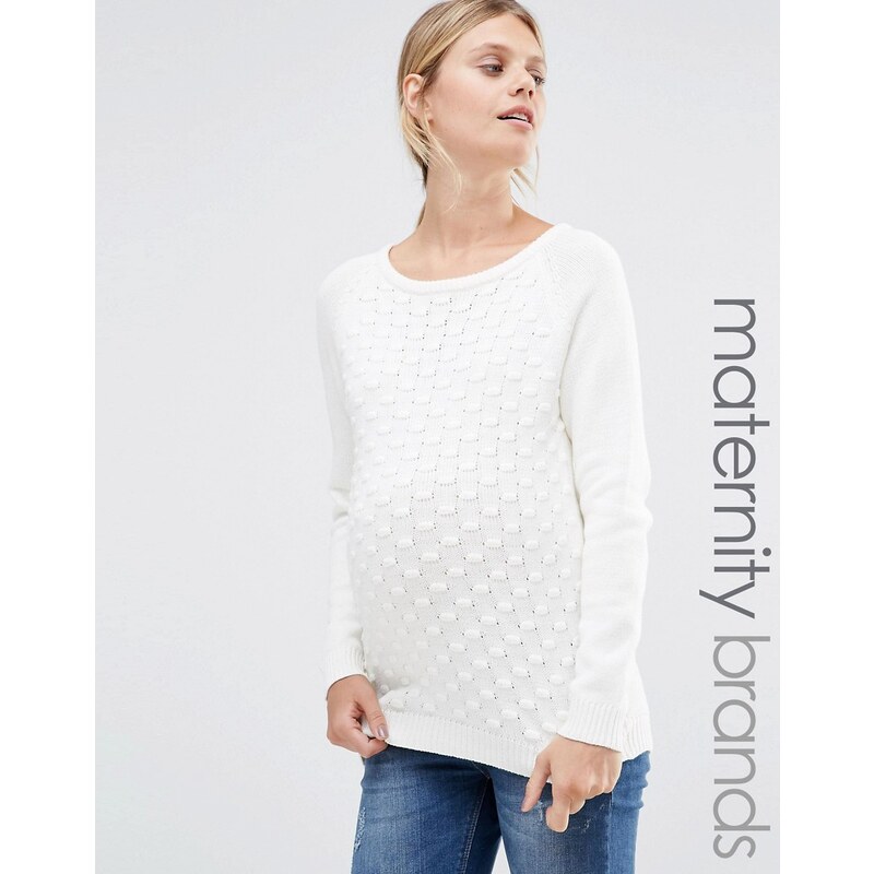 Mama.licious Mamalicious - Strukturierter Pullover - Weiß