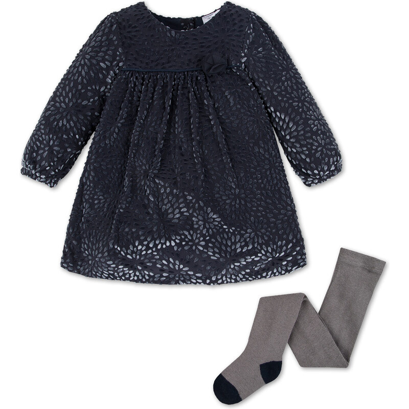 C&A Baby-Kleid mit Strumpfhose in Blau