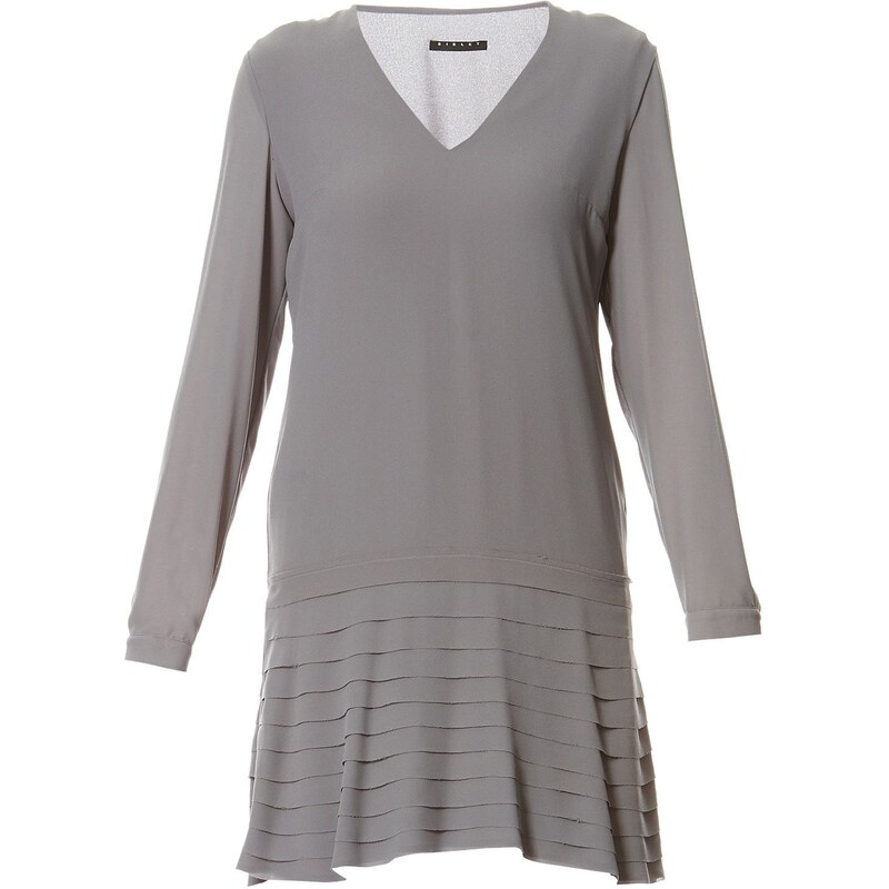 Sisley Kleid mit kurzem Schnitt - grau
