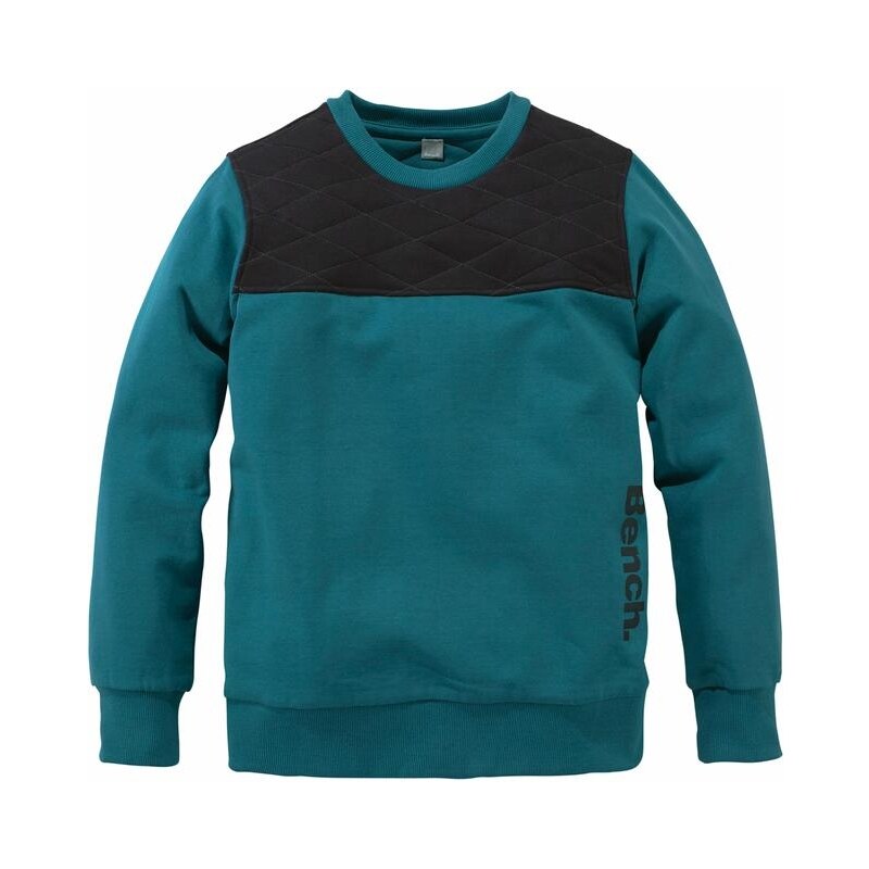 BENCH Sweatshirt mit kontrastfarbenem gestepptem Einsatz