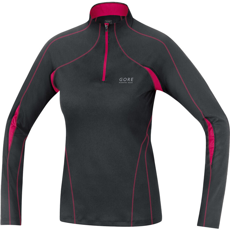 Gore Running Wear: Damen Langarm Laufshirt Essential 2.0 Lady Shirt long, schwarz, verfügbar in Größe 44,42