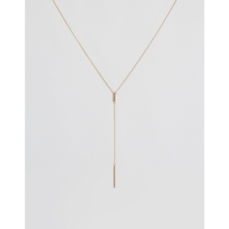 Nylon - Halskette mit Anhänger - Gold