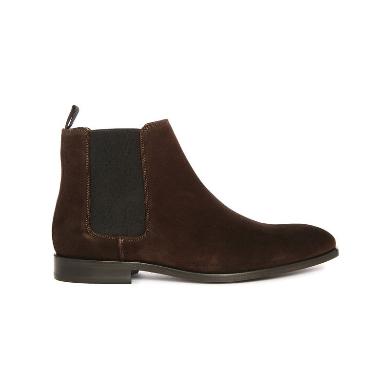 PS By Paul Smith Braune Chelsea Boots Gerald aus Veloursleder