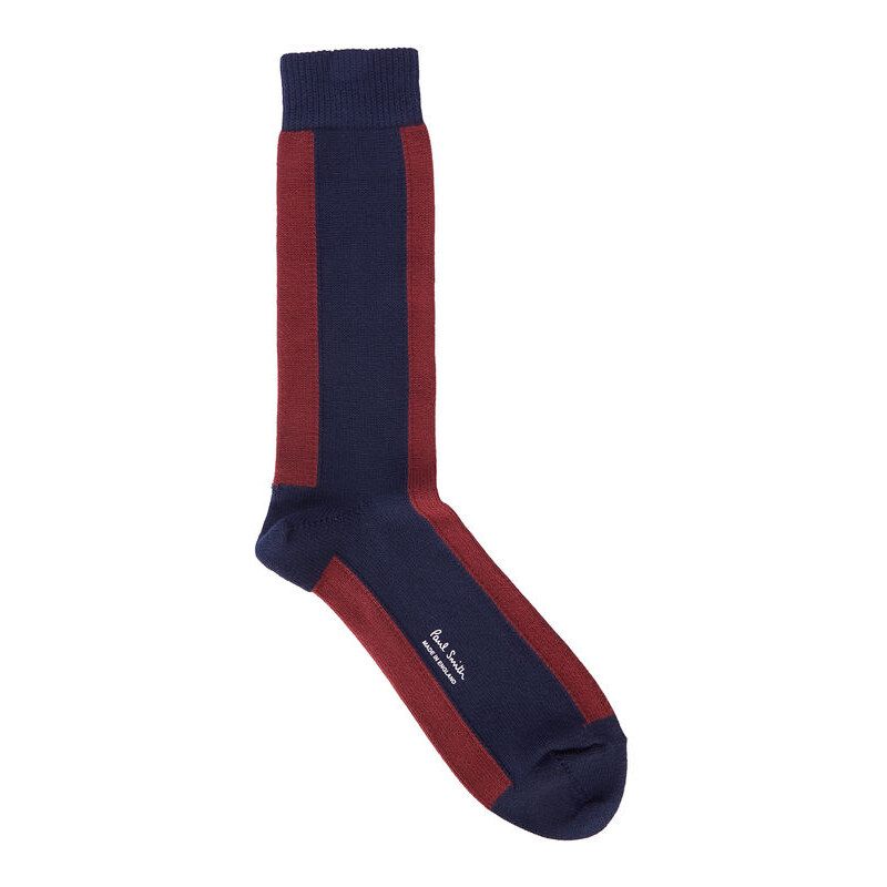 PS By Paul Smith Color-Blocking-Socken in Marineblau und Bordeauxrot