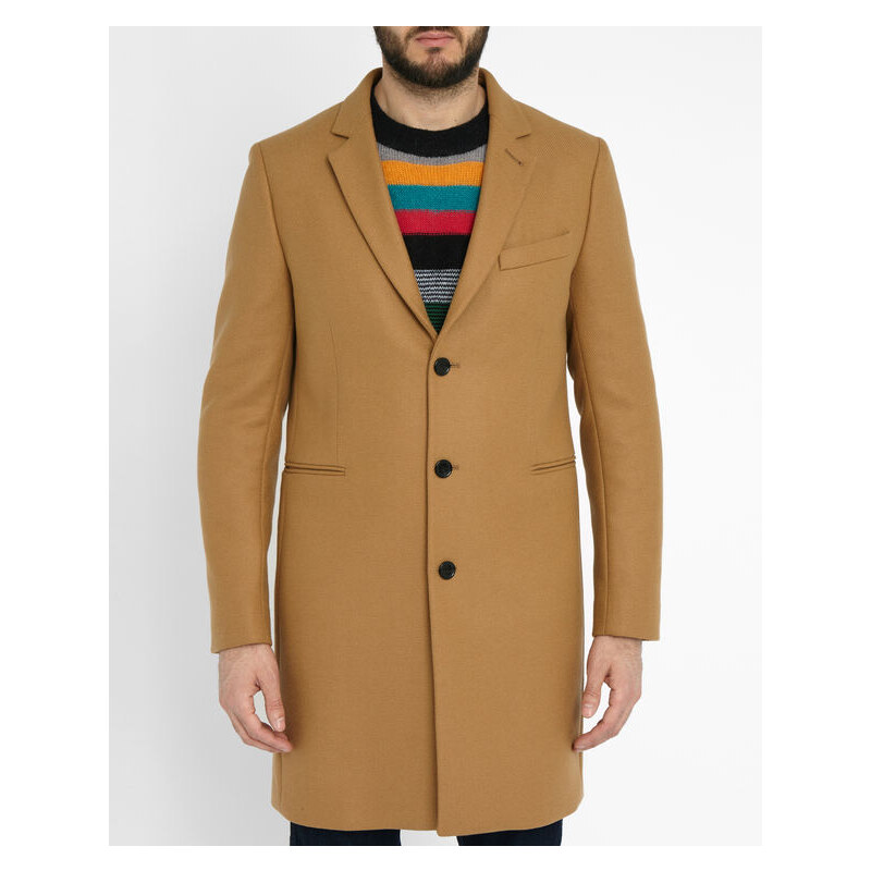 PS By Paul Smith Kamelbrauner Wollmantel Tailored