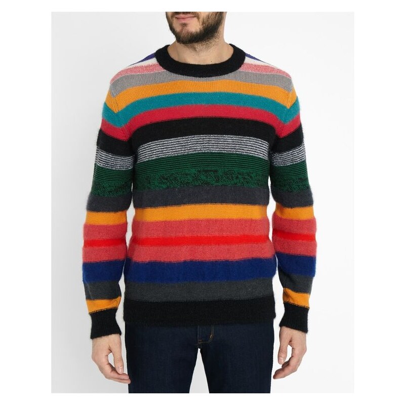 PS By Paul Smith Bunt gestreifter Mohair-Pullover