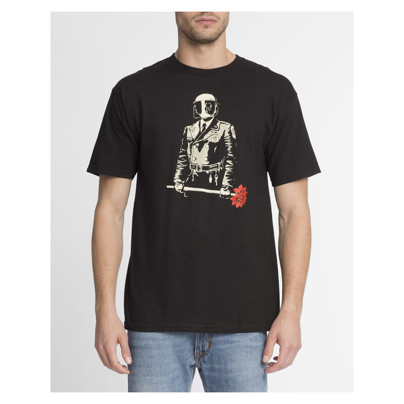 OBEY Schwarzes T-Shirt mit Florist Sadistic-Aufdruck
