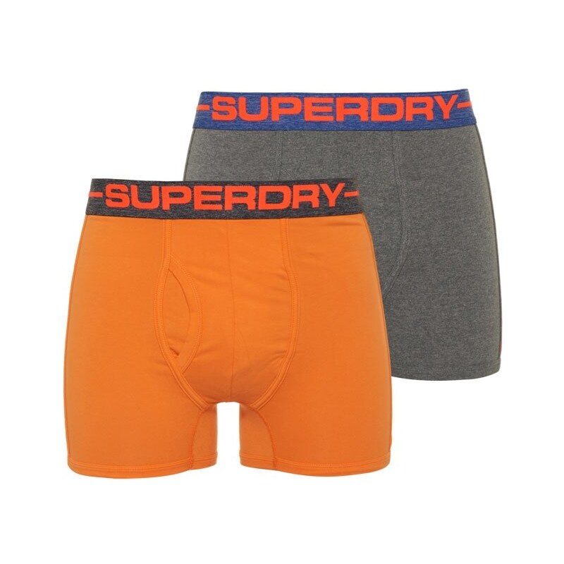 Superdry 2 PACK Panties orange/flat black et salt grey grit/dark royal mar