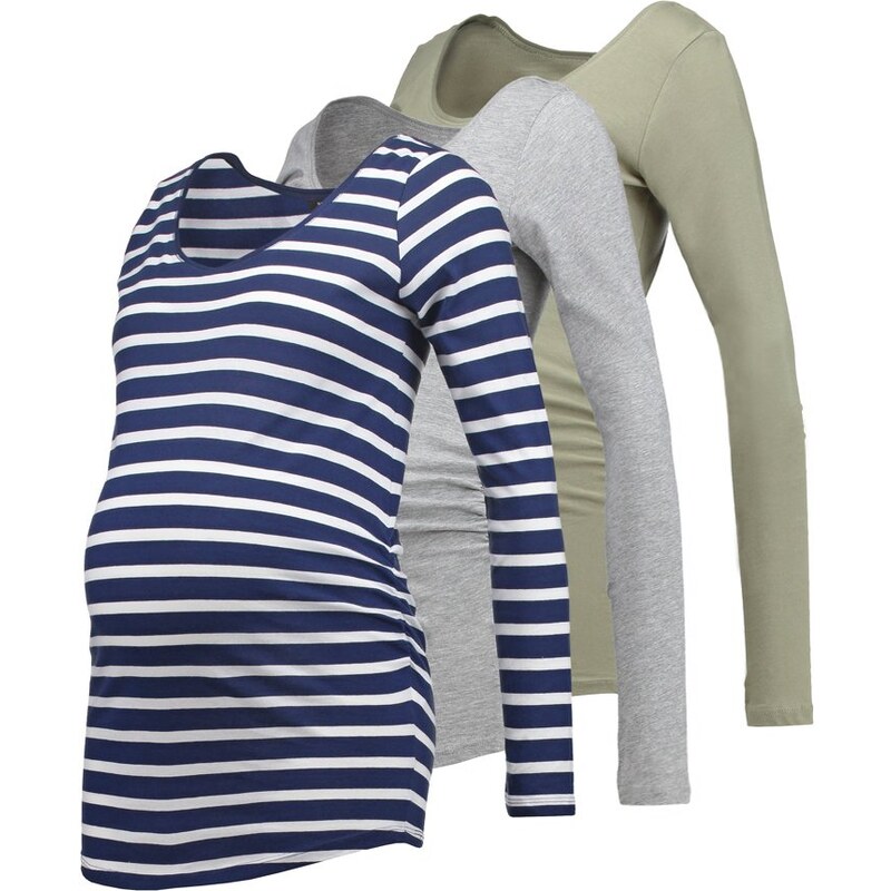 New Look Maternity 3 PACK Langarmshirt khaki/grey/blue