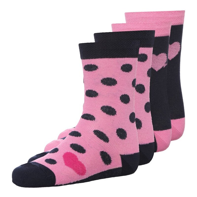 Ewers 4 PACK Socken dunkelblau/pink
