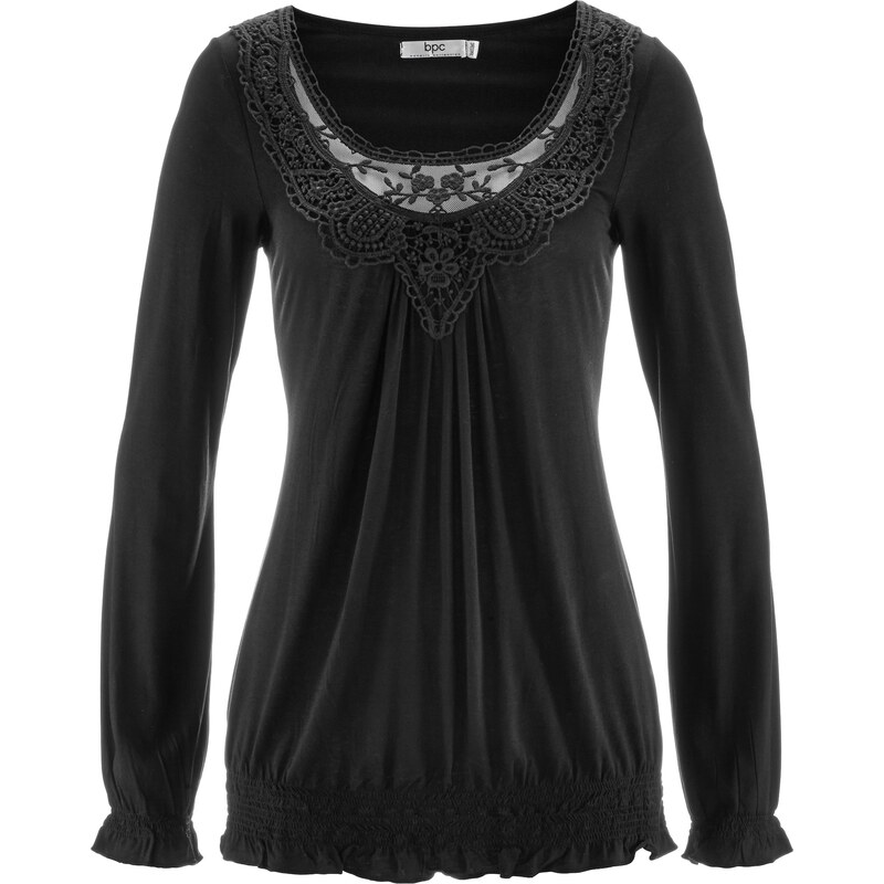 bpc bonprix collection Langarm-Shirt-Tunika in schwarz für Damen von bonprix