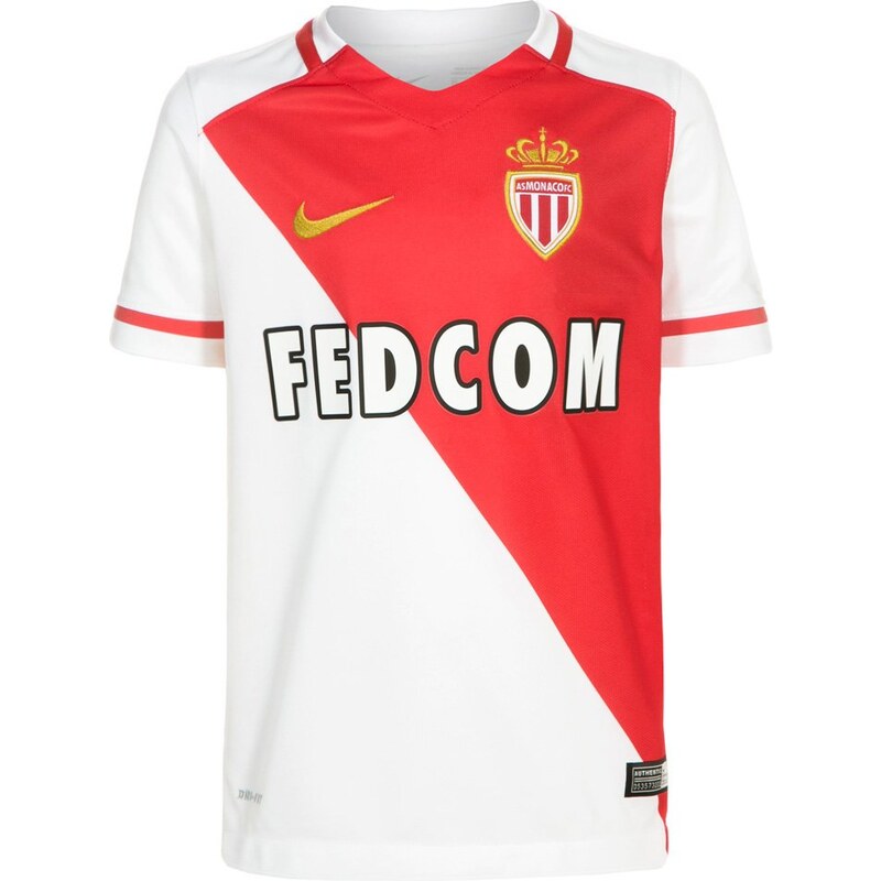 Nike Performance AS MONACO HOME Funktionsshirt football white/challenge red/gold dart