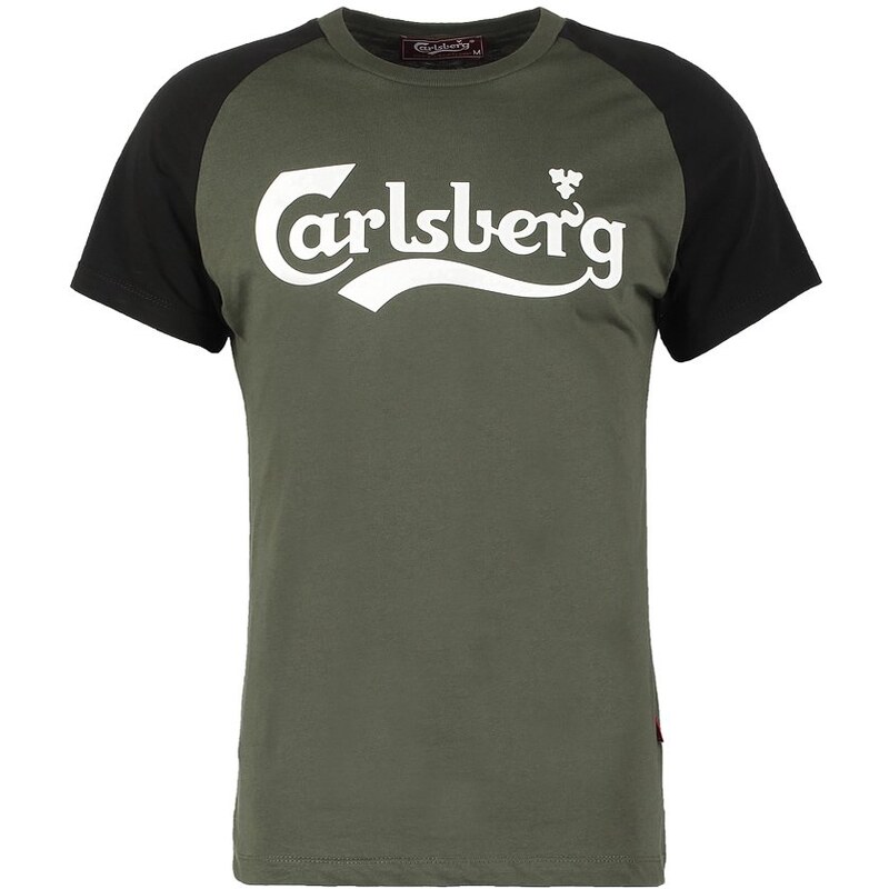 Carlsberg TShirt print verde militare/nera