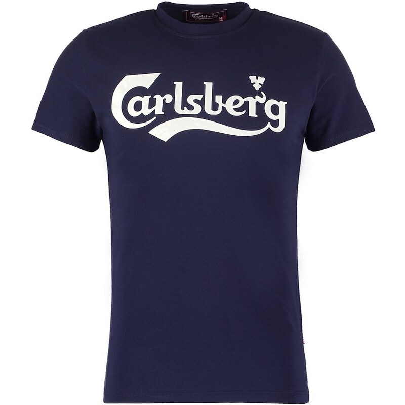 Carlsberg TShirt print blu stampa panna