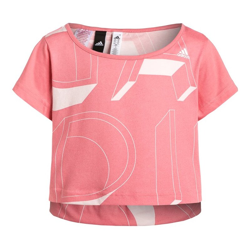 adidas Performance TShirt print ray pink/white