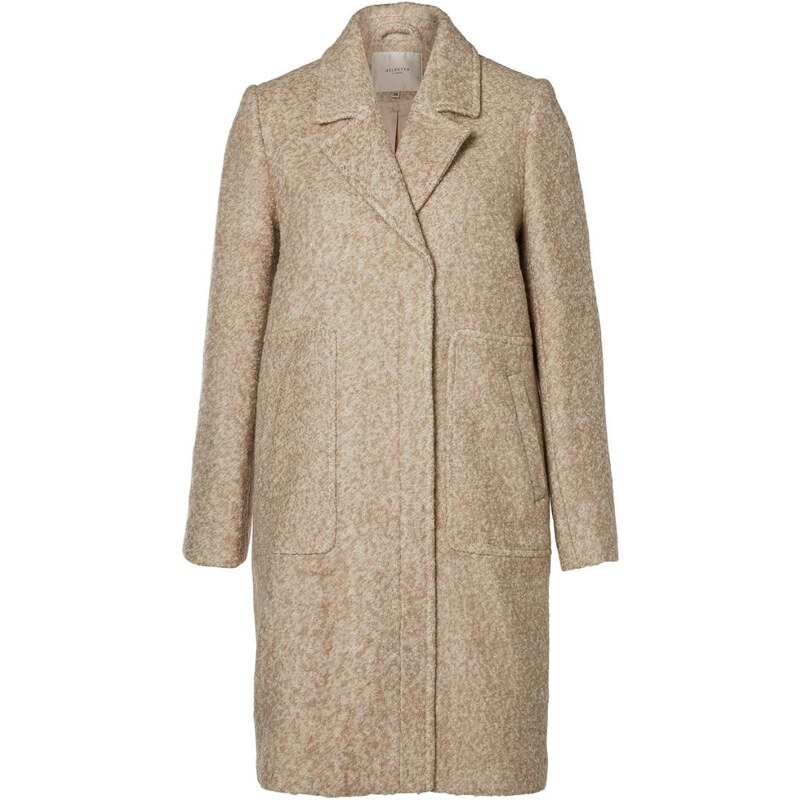 Selected Femme Wollmantel / klassischer Mantel mottled beige