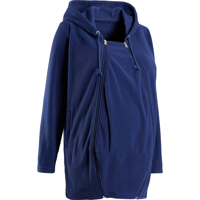 bpc bonprix collection Umstandsjacke aus Fleece mit Baby-Einsatz langarm in blau für Damen von bonprix