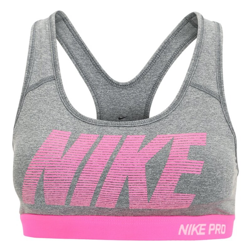 Nike Performance PRO CLASSIC SportBH dark grey/heather/hyper pink