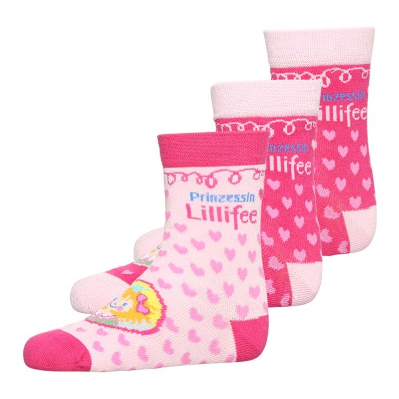 Coppenrath Verlag PRINZESSIN LILLIFEE 3 PACK Socken pink/rosa