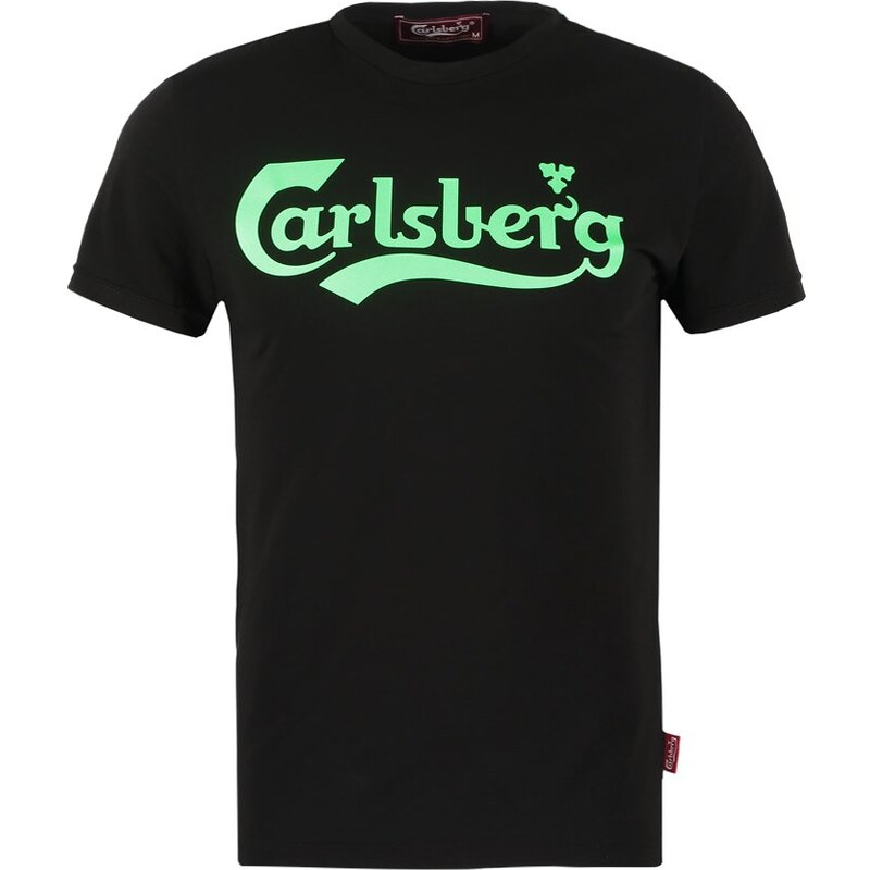 Carlsberg TShirt print nero stampa fluo