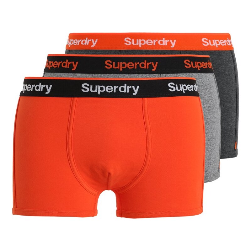 Superdry ORANGE LABEL 3 PACK Panties speedster grey grindle/black jaspe/havanna orange