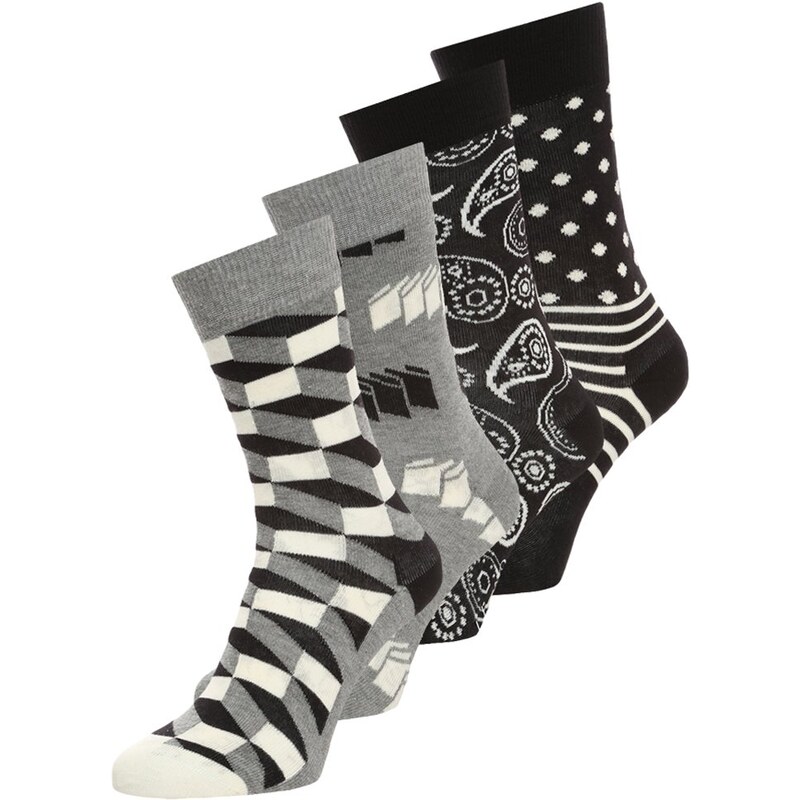 Happy Socks 4 PACK Socken black