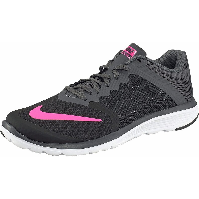 Große Größen: Nike FS Lite Run 3 Wmns Laufschuh, Schwarz-Neon-Pink, Gr.36-43
