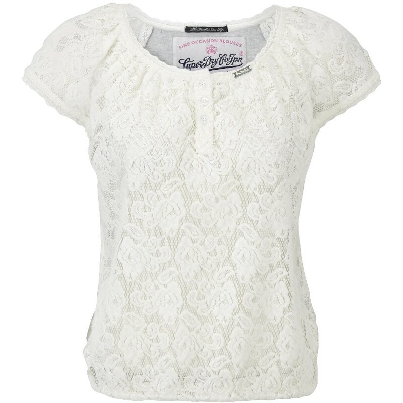 Superdry BRUSHED LACE Top off white