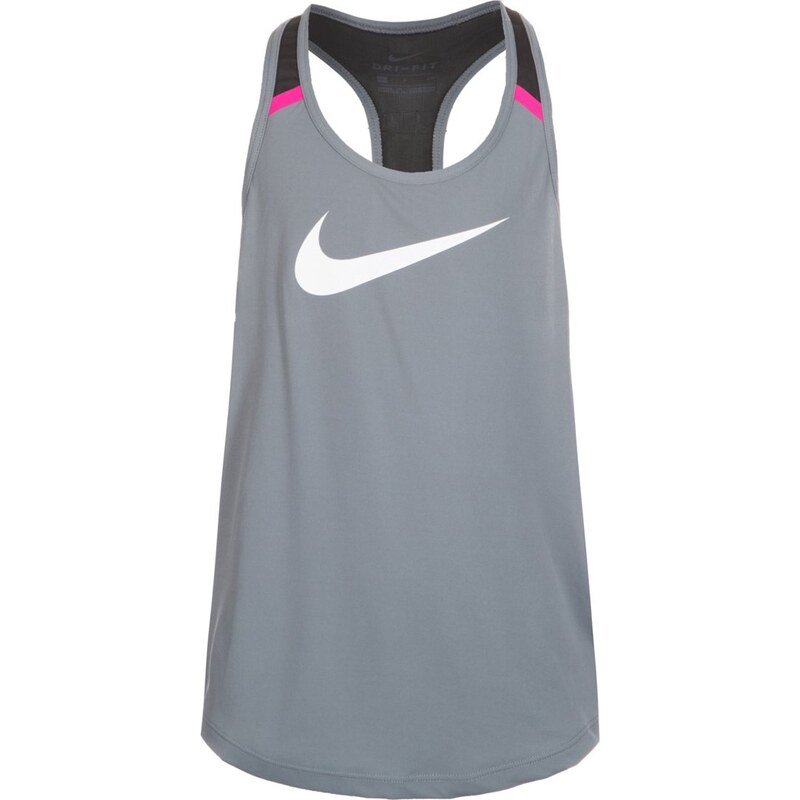 Nike Performance Top cool grey/black/vivid pink
