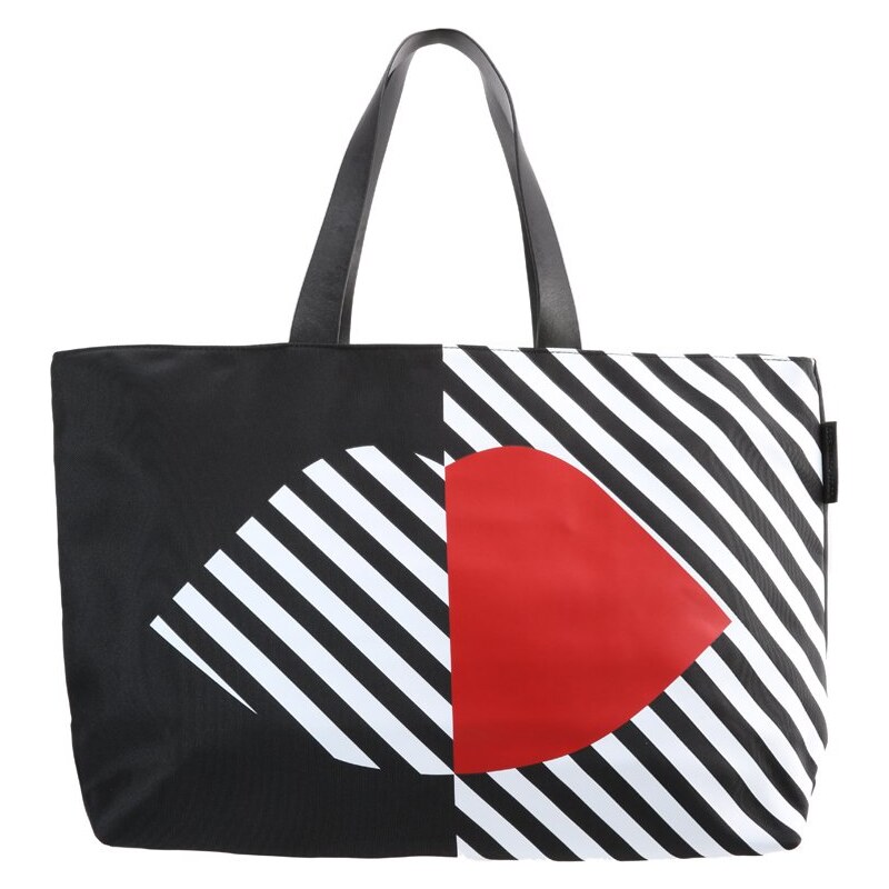 Lulu Guinness LARISSA Shopping Bag black/white/red
