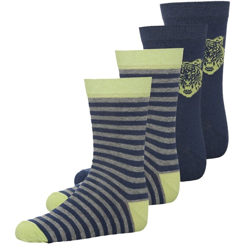 Ewers 4 PACK Socken blau/grau/lime