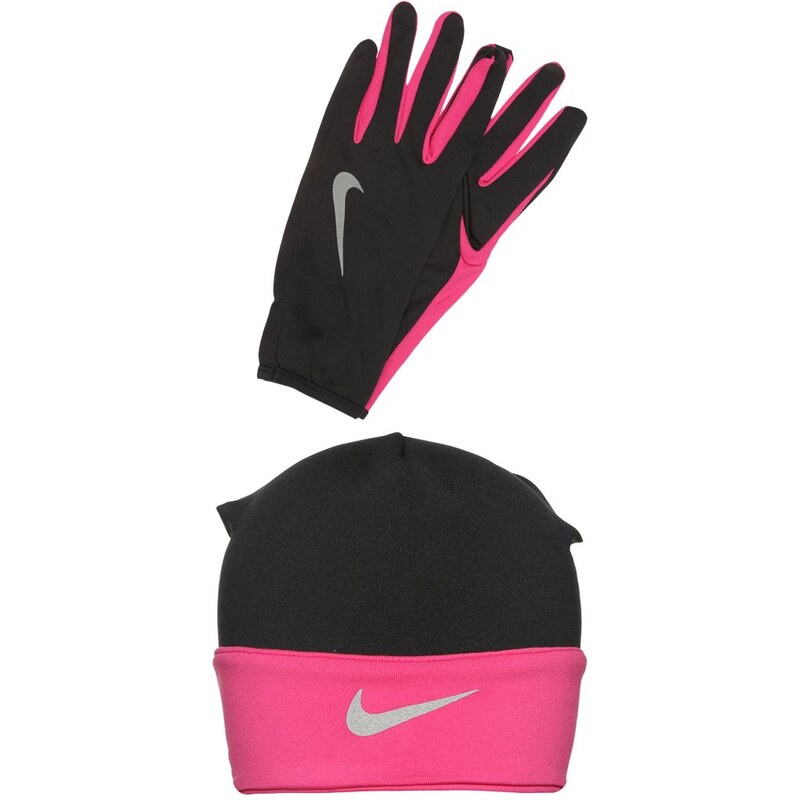 Nike Performance RUNNING SET Fingerhandschuh black/vivid pink