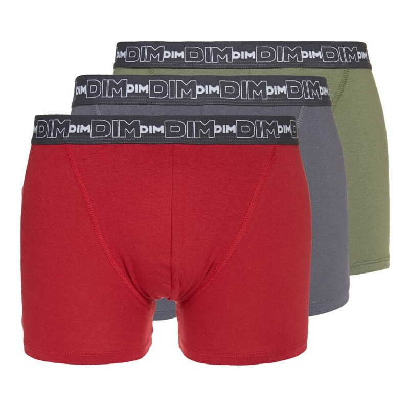 DIM Panties rouge/gris/kaki