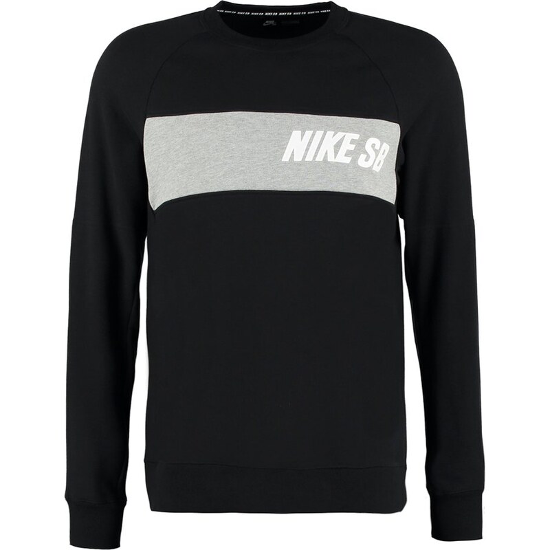 Nike SB EVERETT Sweatshirt black/dark grey heather/white